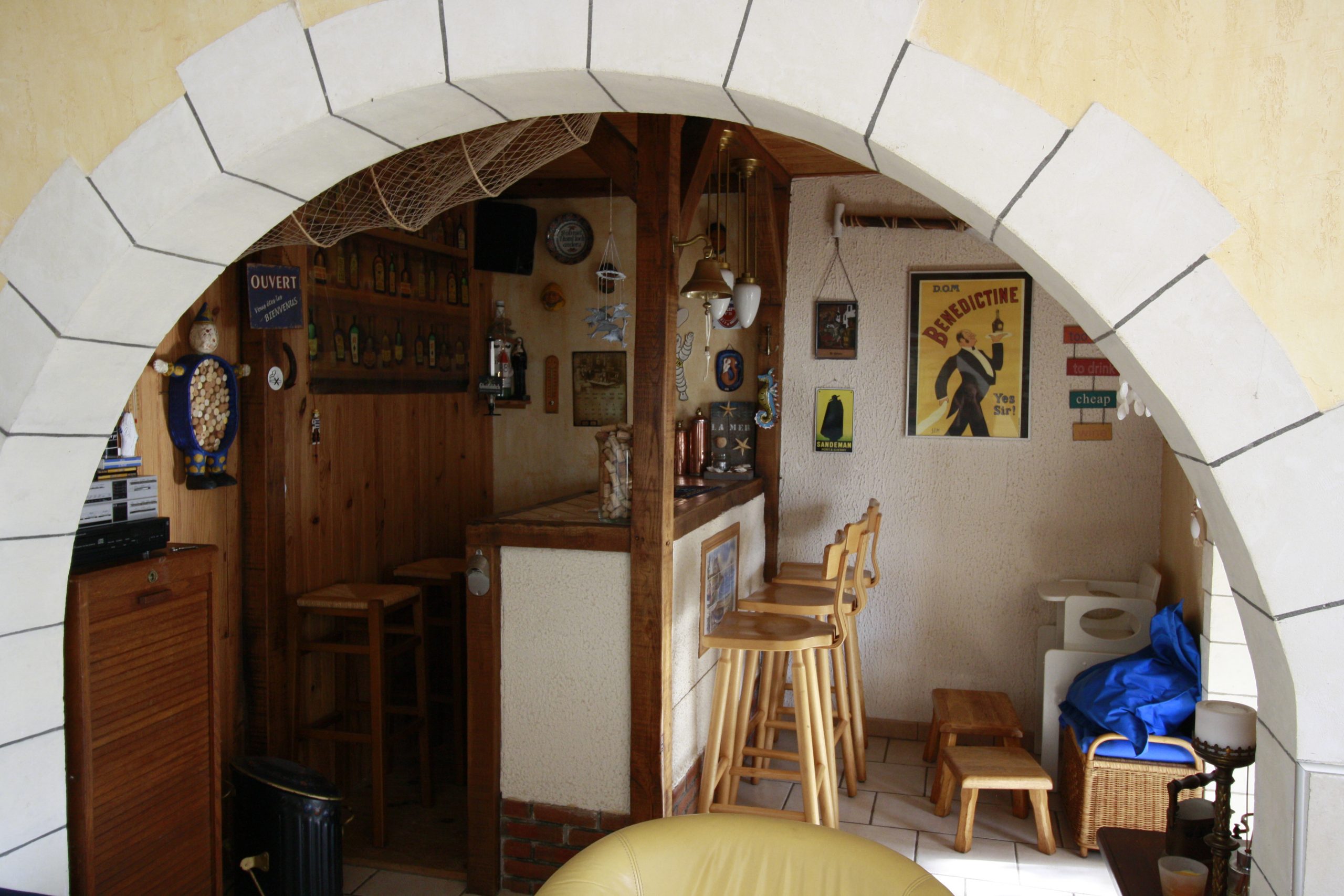 Gezellige beach bar in de leefruimte